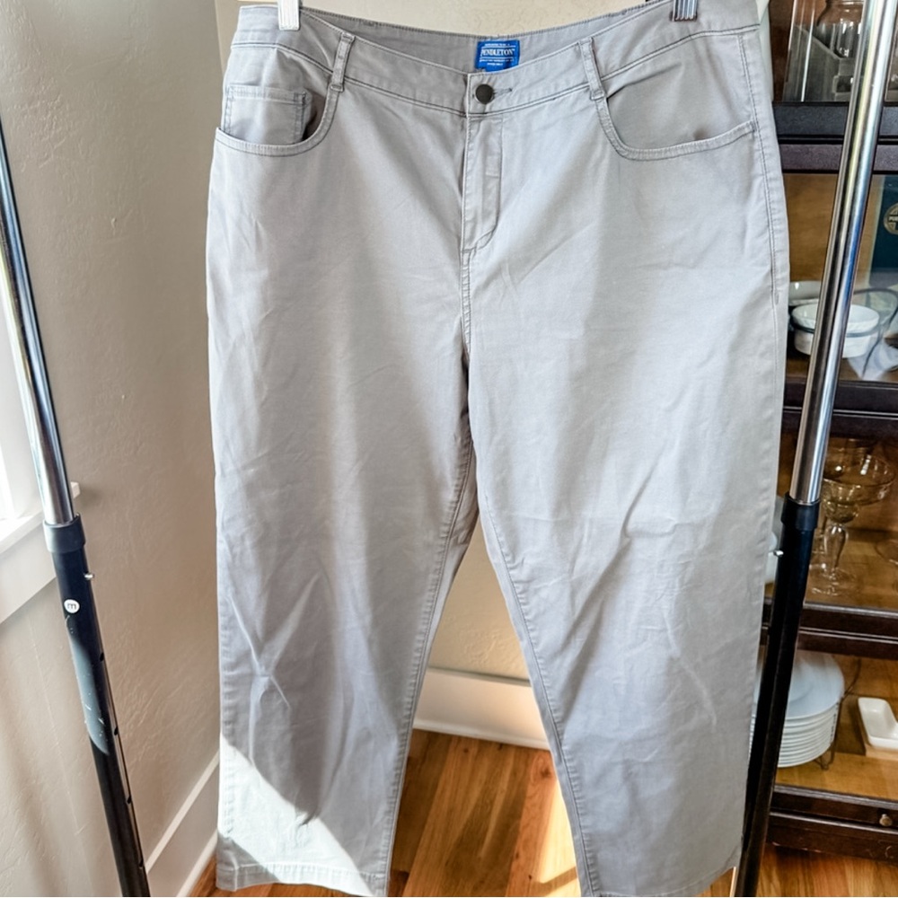 Pendleton Gray Cotton Blend Chino Stretch Pants Size 16